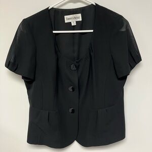 Danny & Nicole, black short-sleeved top, 10P